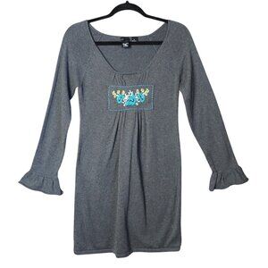 Nick & Mo Floral Embroidered Ruffle Sleeve Mini Dress